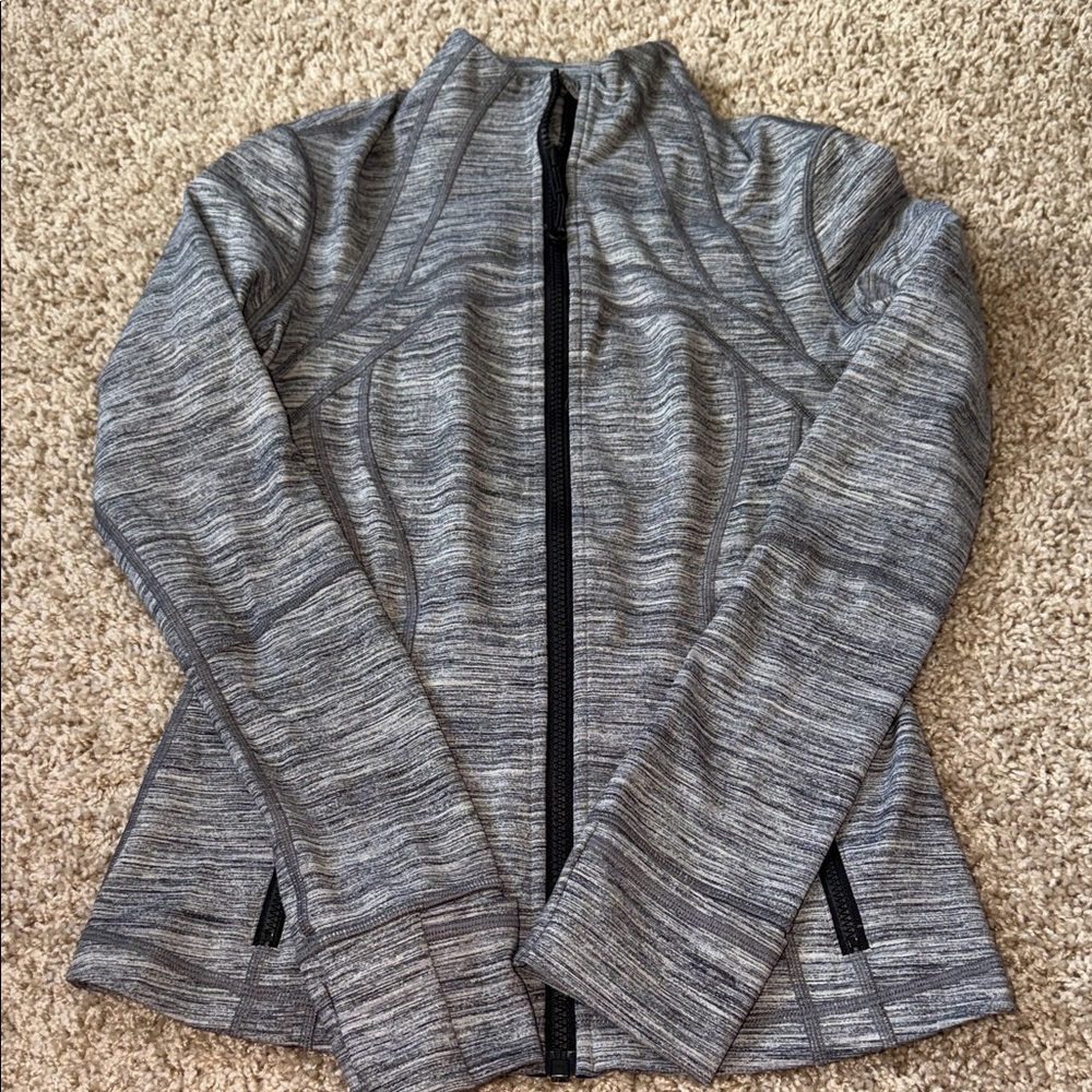 Women's Gray Zip-Up Jacket